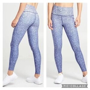 Soul By Soulcycle Lavender Leopard Ombre Leggings Size M